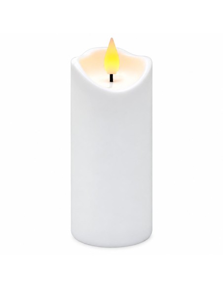 Agnes LED sviečka vlna biely teplý plameň 12,5 cm 1 kus
