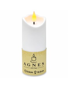 Agnes LED-Kerze, wellenförmige, warme weiße Flamme, 12,5 cm, 1 Stück 2