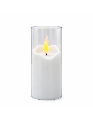 LED sviečka Agnes, biela trubica, teplý plameň, 12,5 cm, 1 kus