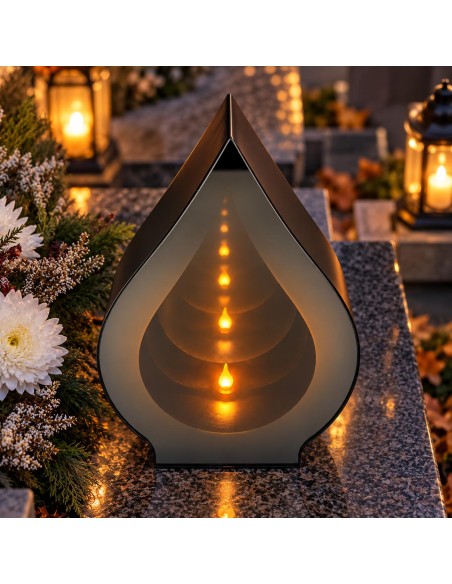 Znicz lampion LED SUBITO Kropla (1248) efekt nieskończonego płomienia 30cm